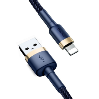  BASEUS Cafule USB-A-Lightning Cable 2m (Gold-Navy Blue) - 2