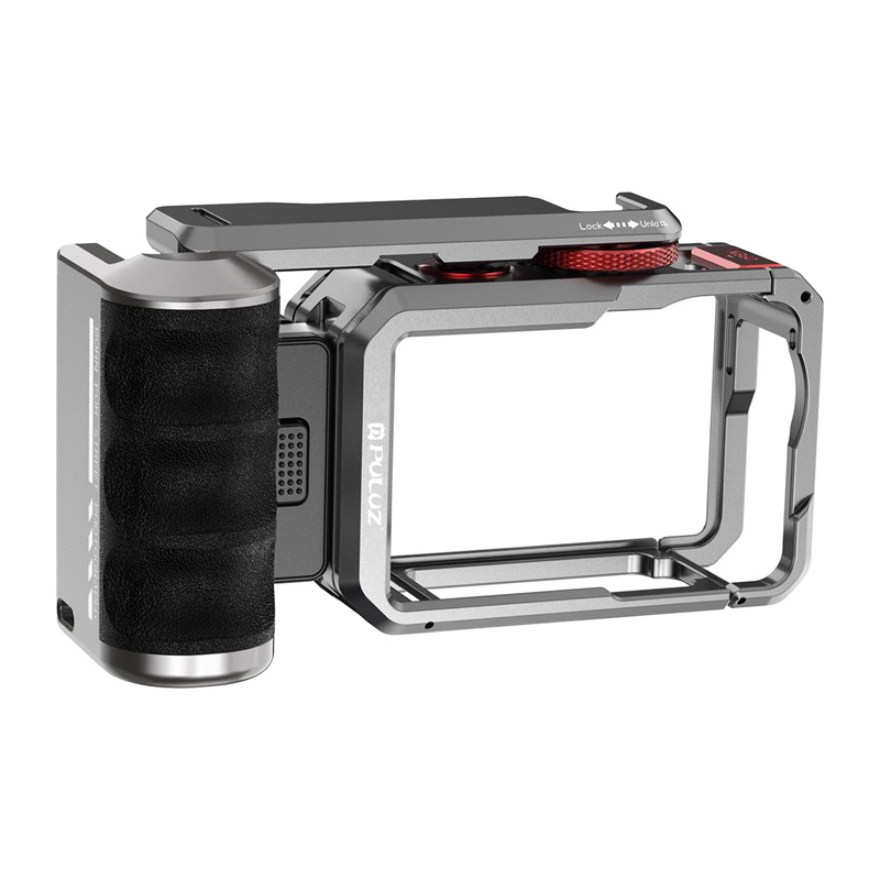  Puluz Titanium Expansion Cage with Handle and Additional Connections for DJI Osmo Action 6