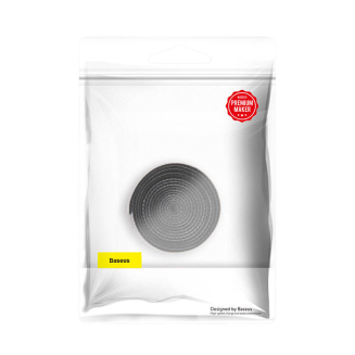 Taśma rzepowa, organizer kabli Baseus Colourful Circle Velcro Straps 1m (czarny) - 2