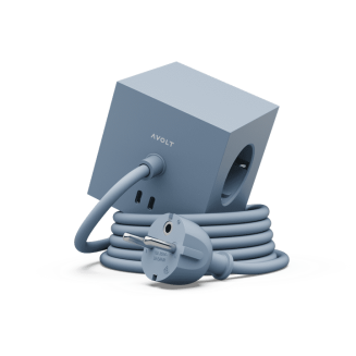 Listwa zasilająca Avolt Square 1 z podwójnym USB-C 30 W i magnetyczną podstawą 1.8 m niebieska - 2