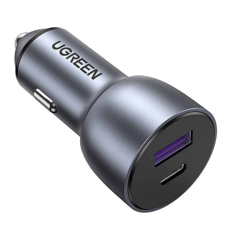  Ugreen CD213 USB + USB-C Car Charger, 36W (Gray)