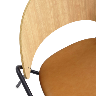 Krzesło z podłokietnikami Eva Solo Dosina oiled oak & cognac leather - 5