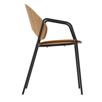 Krzesło z podłokietnikami Eva Solo Dosina oiled oak & cognac leather - 4