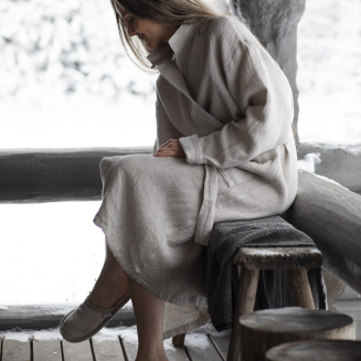 Szlafrok Lapuan Kankurit Terva white-linen M - 4