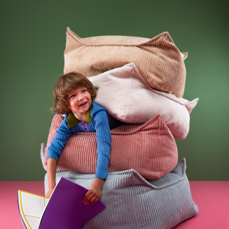 Pufa dziecięca Wigiwama Square Ottoman Blueberry Blue - 2