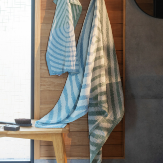 Ręcznik Lapuan Kankurit METSALAMPI blueberry-olive 95x180 cm - 6