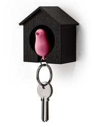 Wieszak na klucze Qualy Sparrow Black | Pink