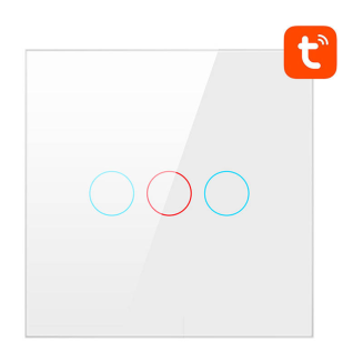  AVATTO TS02-EU-W3 Wi-Fi 3-channel light switch (white) - 2
