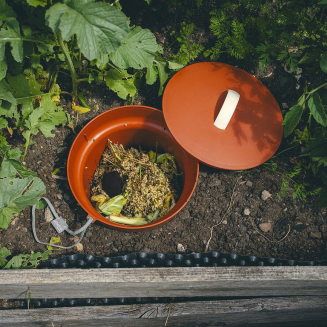 Podziemny kompostownik Plastia 26.5 cm cynamonowy - 7