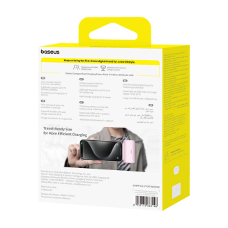 Powerbank OS-Baseus Compact IP 5000mAh 20W (różowy) - 5