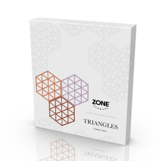 Zestaw 3 podkładek pod naczynia Zone Denmark Triangles Lupin&Sand&Terracotta - 4