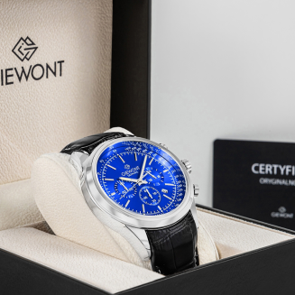 Zegarek Męski Giewont Chronograph Sapphire Srebrno Niebieski GW7650-A3 - 8