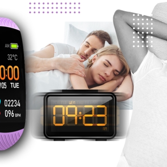 Smartwatch GIEWONT Czarno Jasnofioletowy 2 Paski GW200-8 - 7