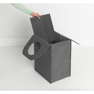  Brabantia foldable laundry basket 55l pepper black - 2