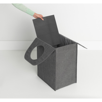 Składany kosz na pranie Brabantia 55l pepper black - 2