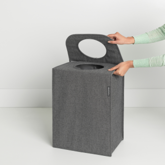 Składany kosz na pranie Brabantia 55l pepper black - 4