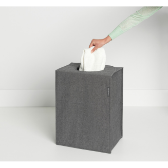 Składany kosz na pranie Brabantia 55l pepper black - 5