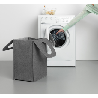 Składany kosz na pranie Brabantia 55l pepper black - 6