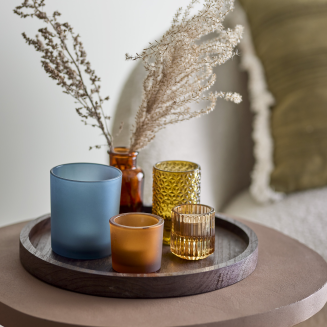 Zestaw 5 świeczników z tacą Bloomingville Sanga Brown - 4