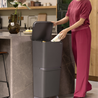 Kosz Brabantia SortUp Recycle Bin Hi 10+10+25l Dark Grey - 9