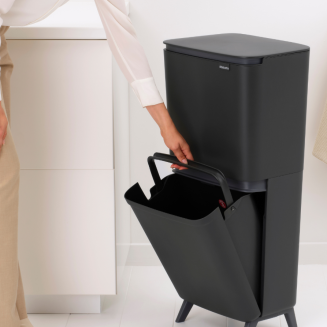 Kosz Brabantia SortUp Recycle Bin Hi 10+10+25l Dark Grey - 6