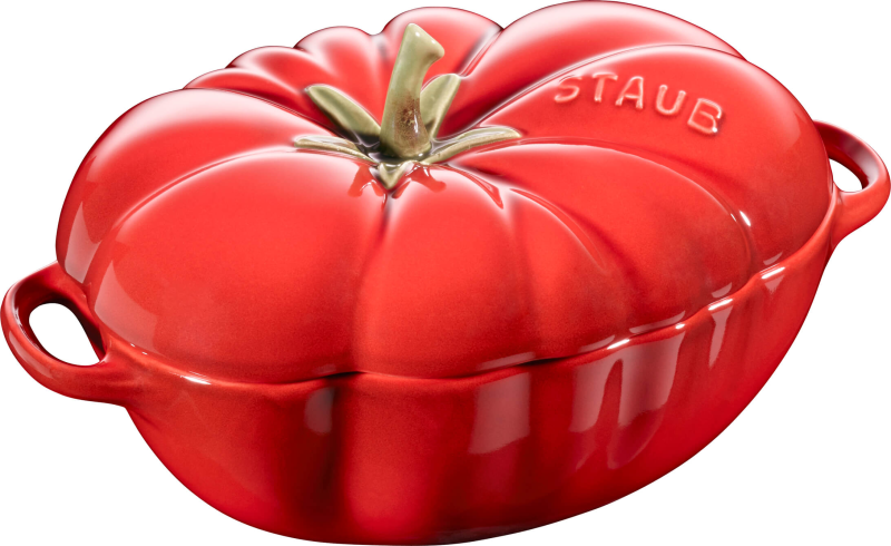  Mini Cocotte ceramic oval tomato Staub - 500 ml, Red