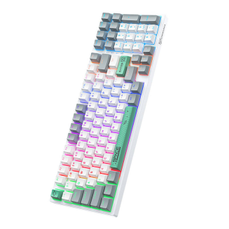 Klawiatura Przewodowa ONIKUMA G38 (98 klawisze) Biała (QWERTY) - 4