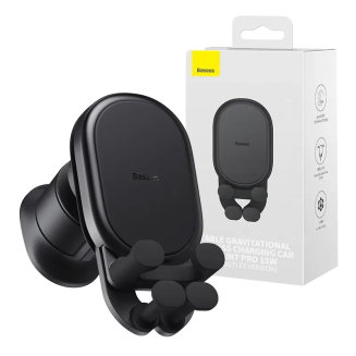  BASEUS Qi 15W Car Holder for Grille, Gravity (Black) - 9