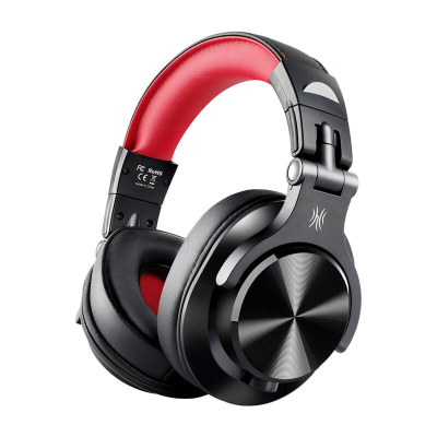  ONEODIO A71 Wired Headphones (Black and Red)