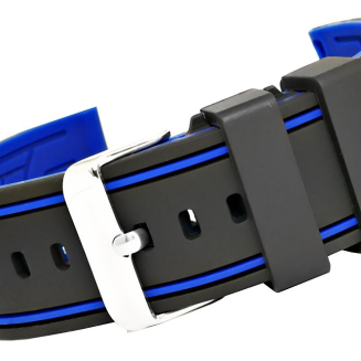 Pasek silikonowy CZARNO-GRANATOWY U14-22-8 - 2