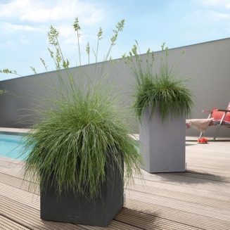  Lechuza Canto Stone flowerpot 40 column, graphite black - 8