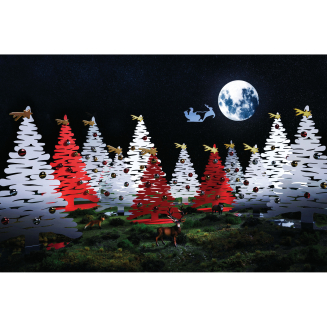Alessi Bark steel Christmas tree with magnets, white, 30 cm - 2