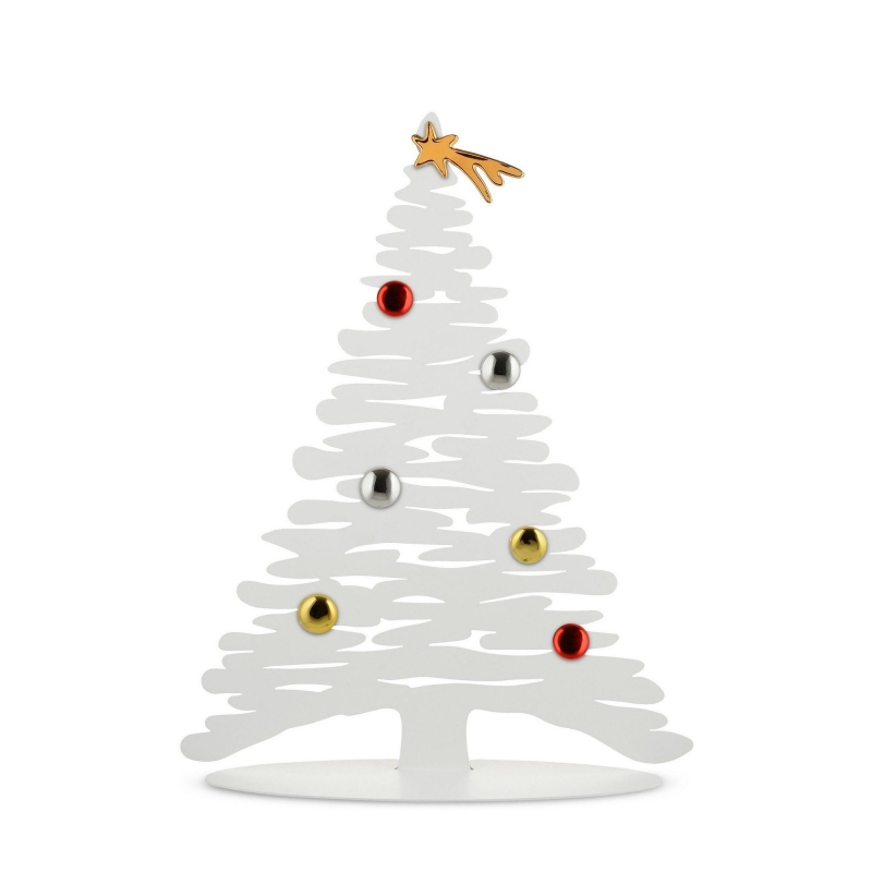 Alessi Bark steel Christmas tree with magnets, white, 30 cm