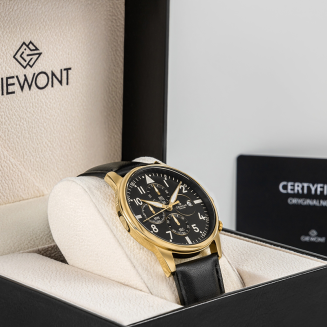 Zegarek Męski Giewont Chronograph Sapphire Czarno Złoty GW5630-A4 - 7