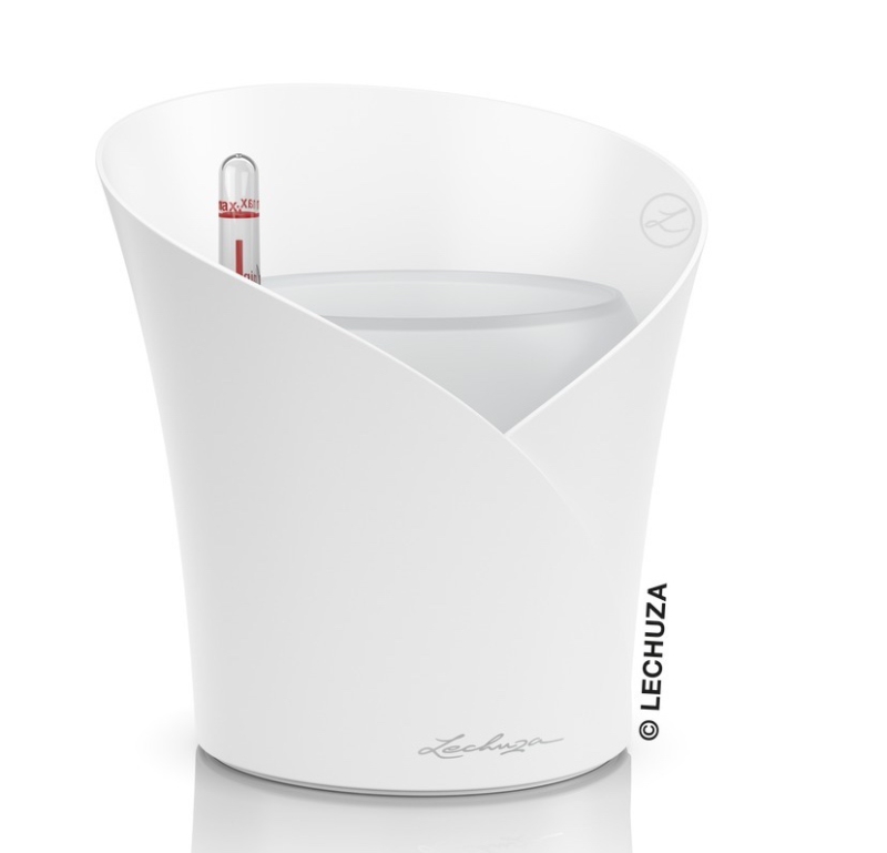  Lechuza Orchidea Color orchid planter, white