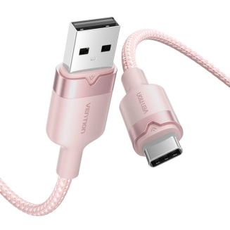Kabel VENTION CTNPF USB-A-USB-C 1m (różowy) - 2
