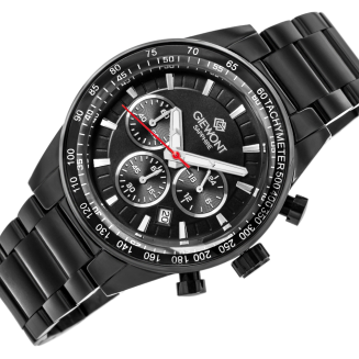 Zegarek Męski Giewont Chronograph Sapphire Czarny GW9140-B2 - 3