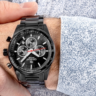 Zegarek Męski Giewont Chronograph Sapphire Czarny GW9140-B2 - 5