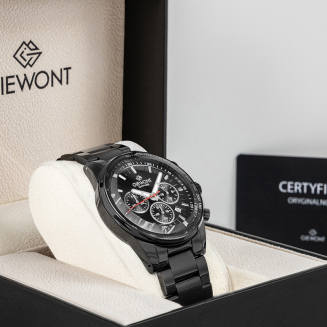 Zegarek Męski Giewont Chronograph Sapphire Czarny GW9140-B2 - 8