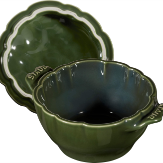 Mini Cocotte ceramiczny okrągły karczoch Staub - Zielony, 470 ml - 3