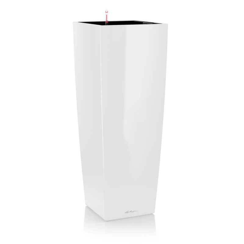  Lechuza Cubico Alto Premium 40 flowerpot, white gloss
