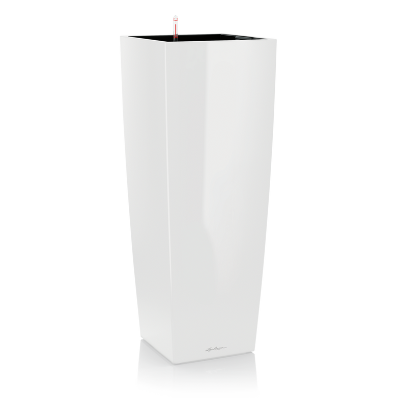  Lechuza Cubico Alto Premium 40 flowerpot, white gloss