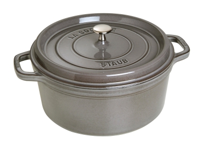  Staub round cast iron pot - Graphite, 2.2 ltr