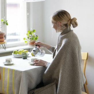 Szal z kieszeniami Lapuan Kankurit UNI melange beige 60x170 cm - 5