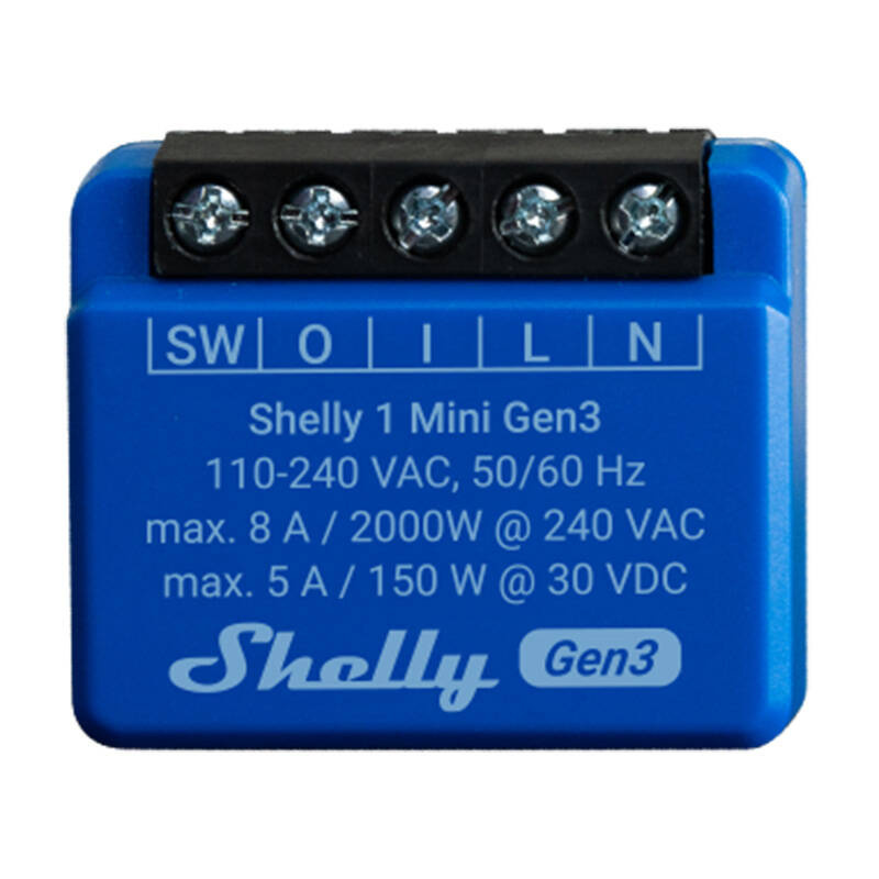  SHELLY 1 Mini Gen3 Wi-Fi/Bluetooth Controller