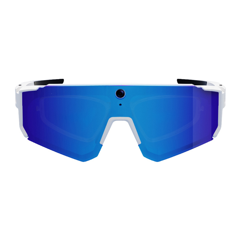 Sportowe okulary Colmi V06 AI Białe (z niebieskimi szkłami)