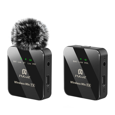  PULUZ 1 TX + 1 RX Wireless Lavalier Microphone