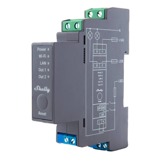 SHELLY Pro 2 Wi-Fi/LAN DIN Rail Relay 2-Channel - 3