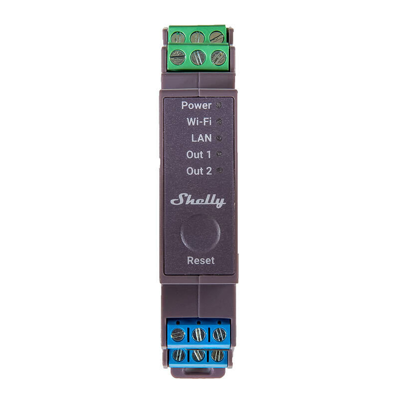 SHELLY Pro 2 Wi-Fi/LAN DIN Rail Relay 2-Channel