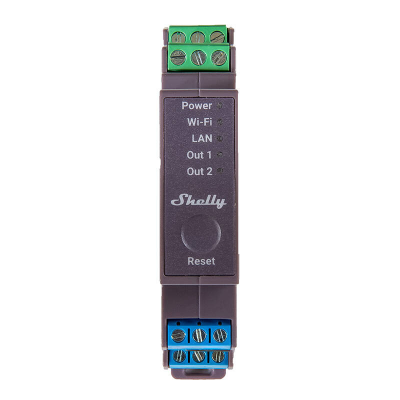 SHELLY Pro 2 Wi-Fi/LAN DIN Rail Relay 2-Channel